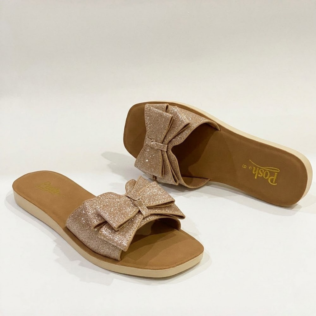 Champagne Gold Slippers