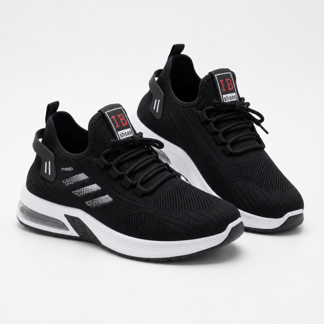 Black Sporty Running Sneakers