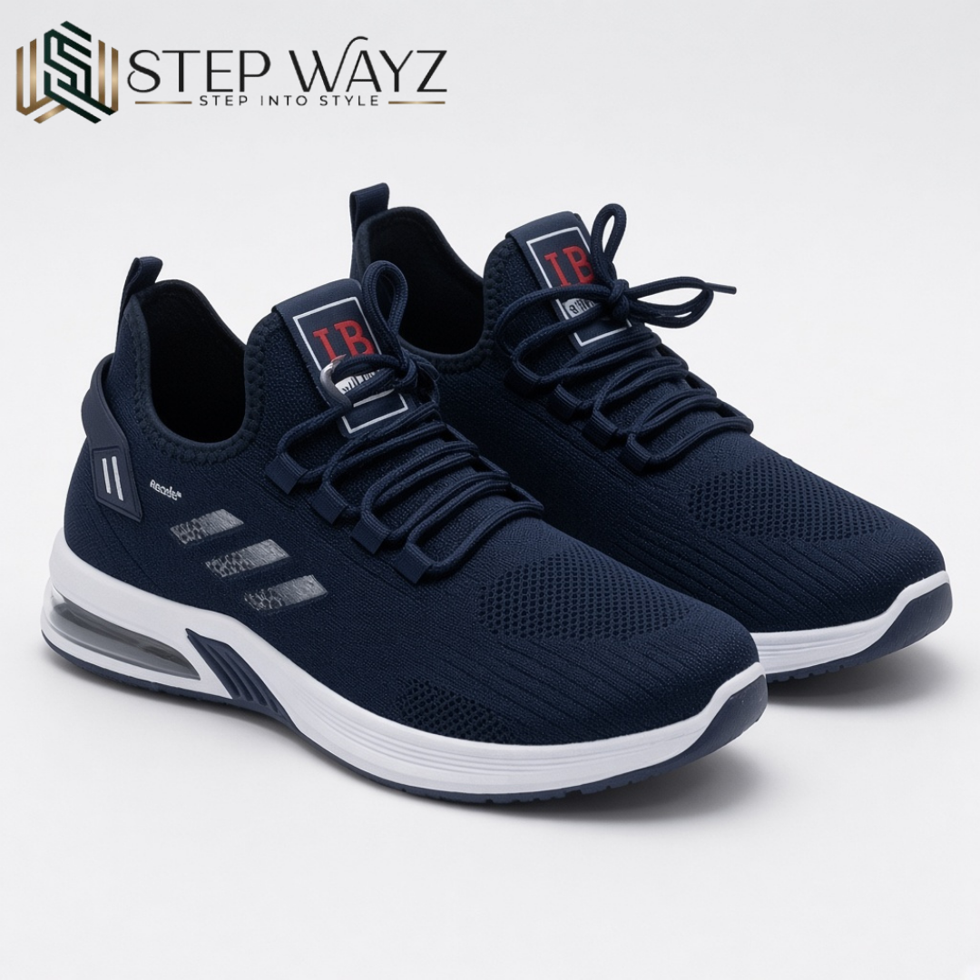 Navy Blue Sporty Running Sneakers