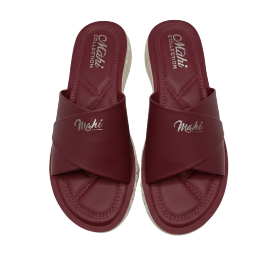 Comfy Maroon Luxe Slippers