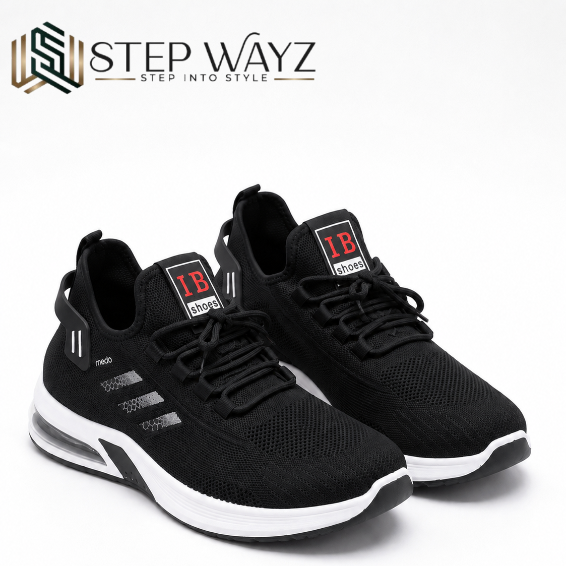Black Sporty Running Sneakers